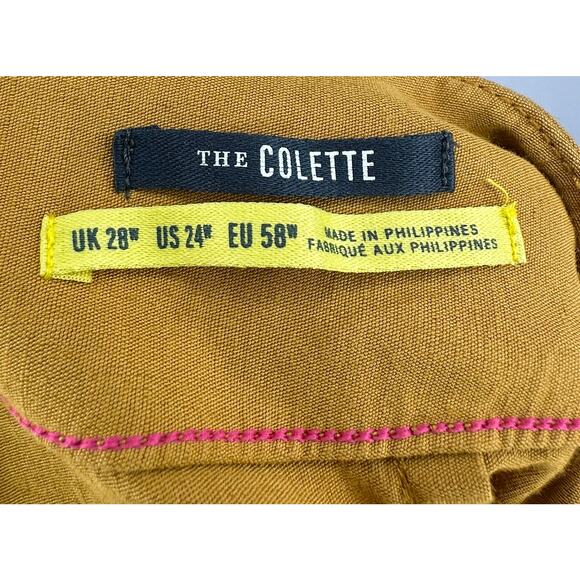 Maeve Anthropologie Colette Cropped Wide Leg Linen Pants Women’s Plus Size 24W - Picture 7 of 9